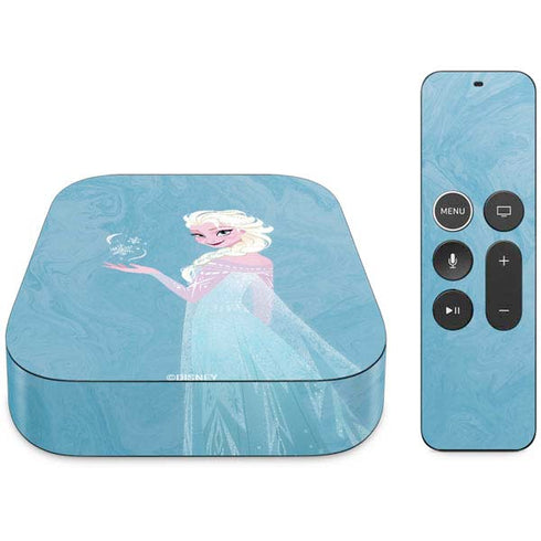 Disney Frozen Ice Blue Elsa Art Apple TV Skin