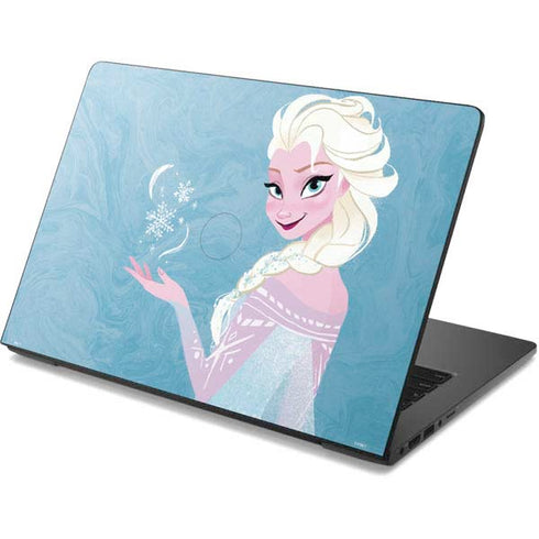 Disney Frozen Ice Blue Elsa Art Dell Chromebook Skin
