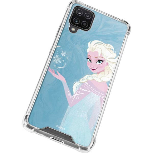 Disney Frozen Ice Blue Elsa Art Galaxy A12 Clear Case