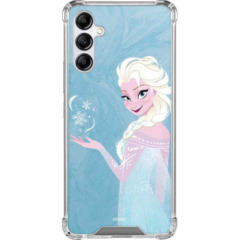 Disney Frozen Ice Blue Elsa Art Galaxy A14 5G Clear Case