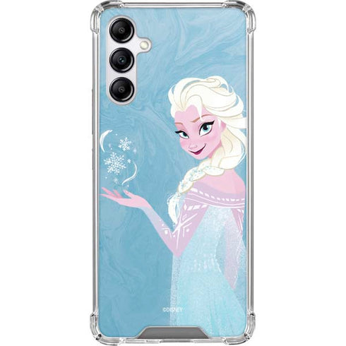 Disney Frozen Ice Blue Elsa Art Galaxy A15 5G Clear Case
