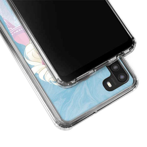 Disney Frozen Ice Blue Elsa Art Galaxy A21 Clear Case