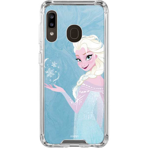 Disney Frozen Ice Blue Elsa Art Galaxy A30 Clear Case