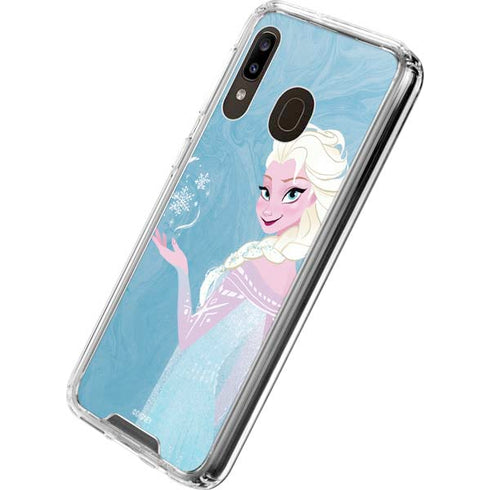 Disney Frozen Ice Blue Elsa Art Galaxy A30 Clear Case