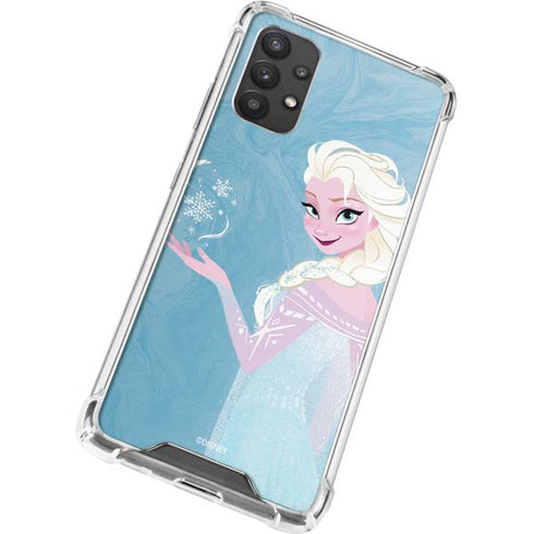 Disney Frozen Ice Blue Elsa Art Galaxy A32 5G Clear Case