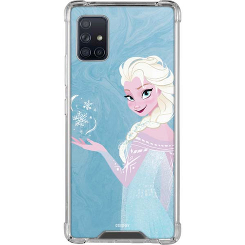 Disney Frozen Ice Blue Elsa Art Galaxy A51 5G Clear Case