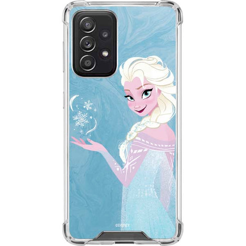 Disney Frozen Ice Blue Elsa Art Galaxy A52 5G Clear Case
