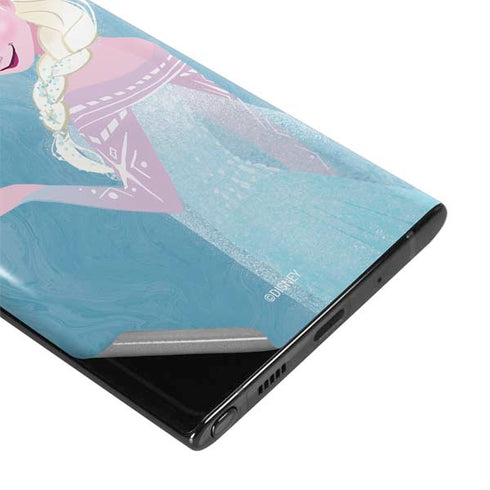 Disney Frozen Ice Blue Elsa Art Galaxy Note 10 Skin