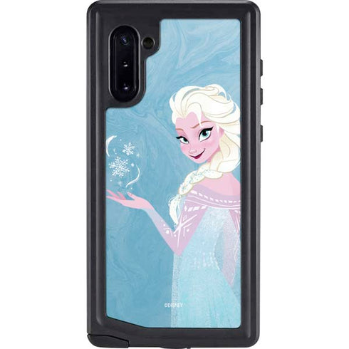 Disney Frozen Ice Blue Elsa Art Galaxy Note 10 Waterproof Case