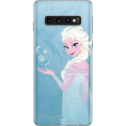 Disney Frozen Ice Blue Elsa Art Galaxy S10 Skin