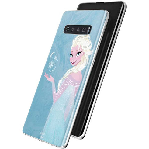 Disney Frozen Ice Blue Elsa Art Galaxy S10 Skin