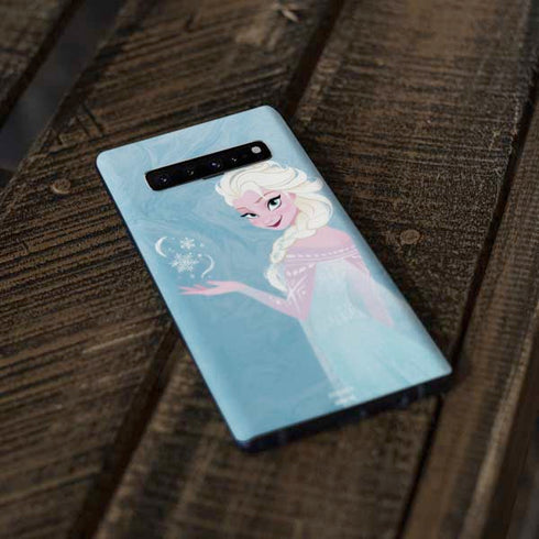 Disney Frozen Ice Blue Elsa Art Galaxy S10 Skin
