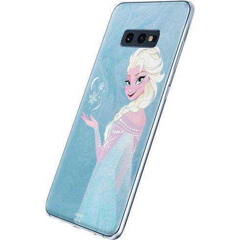 Disney Frozen Ice Blue Elsa Art Galaxy S10e Skin