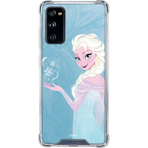 Disney Frozen Ice Blue Elsa Art Galaxy S20 FE Clear Case