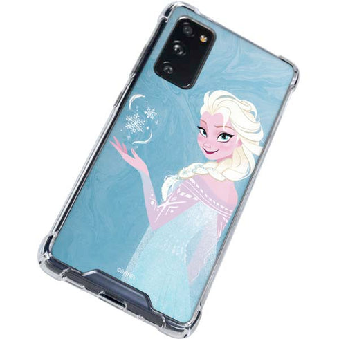 Disney Frozen Ice Blue Elsa Art Galaxy S20 FE Clear Case