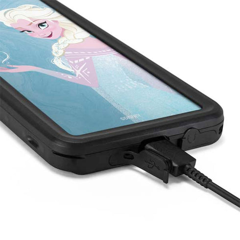 Disney Frozen Ice Blue Elsa Art Galaxy S20 Plus Waterproof Case