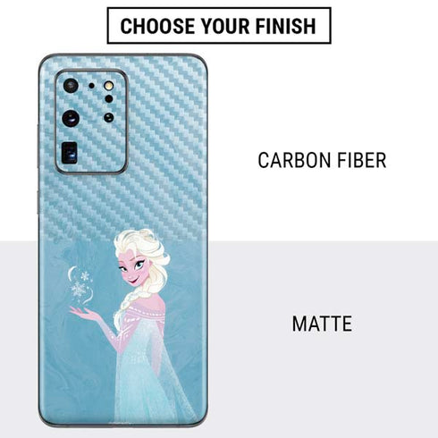 Disney Frozen Ice Blue Elsa Art Galaxy S20 Ultra 5G Skin