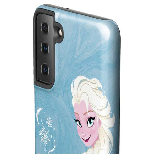 Disney Frozen Ice Blue Elsa Art Galaxy S21 Plus 5G Pro Case