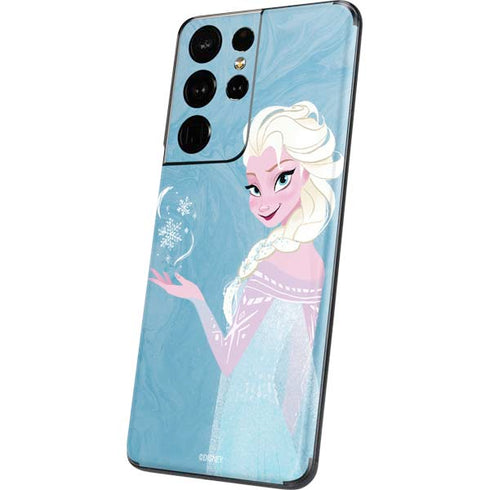 Disney Frozen Ice Blue Elsa Art Galaxy S21 Ultra 5G Skin