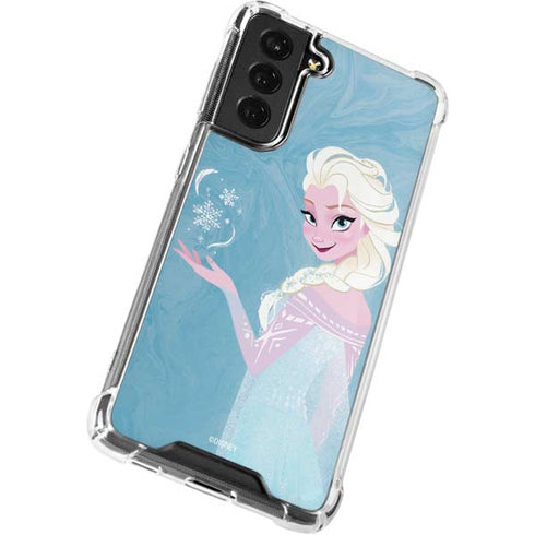 Disney Frozen Ice Blue Elsa Art Galaxy S22 Plus Clear Case