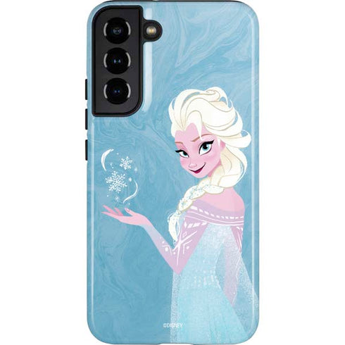 Disney Frozen Ice Blue Elsa Art Galaxy S22 Plus Pro Case