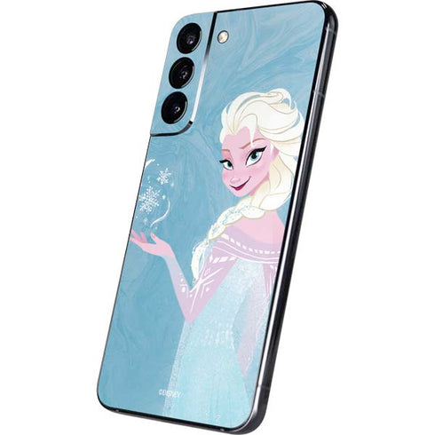 Disney Frozen Ice Blue Elsa Art Galaxy S22 Plus Skin