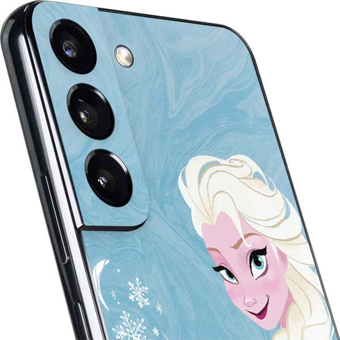 Disney Frozen Ice Blue Elsa Art Galaxy S22 Skin