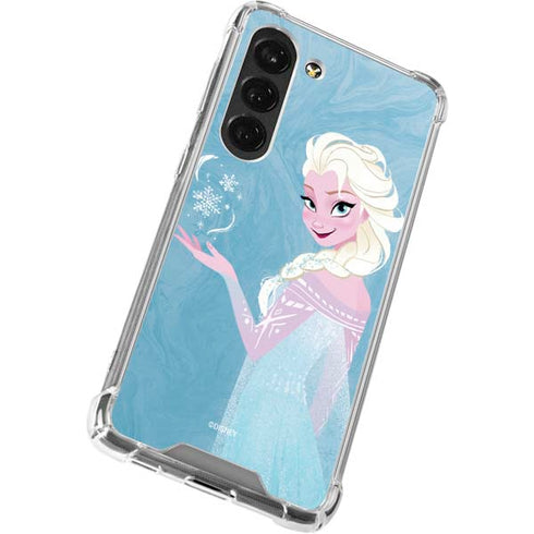 Disney Frozen Ice Blue Elsa Art Galaxy S23 Clear Case