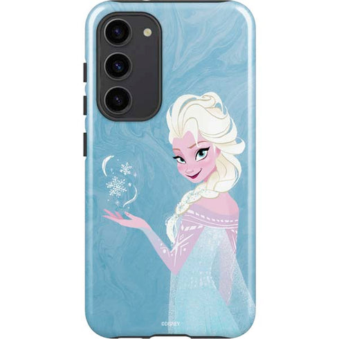 Disney Frozen Ice Blue Elsa Art Galaxy S23 Plus Pro Case
