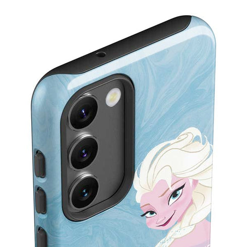 Disney Frozen Ice Blue Elsa Art Galaxy S23 Plus Pro Case