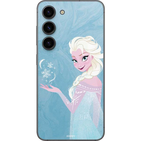 Disney Frozen Ice Blue Elsa Art Galaxy S23 Skin