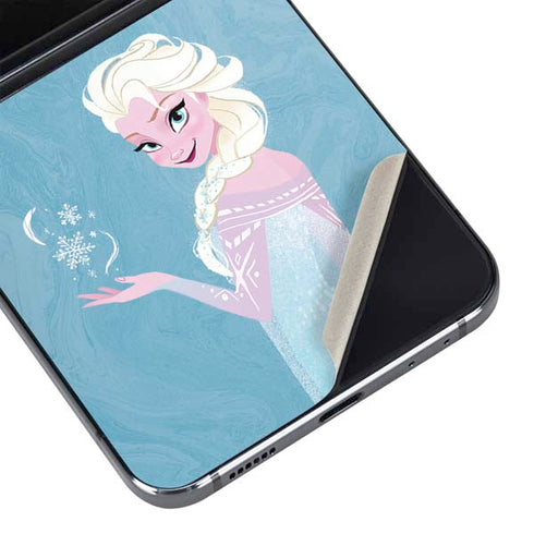 Disney Frozen Ice Blue Elsa Art Galaxy Z Flip5 5G Skin