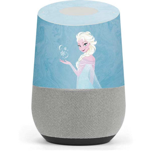 Disney Frozen Ice Blue Elsa Art Google Home Skin