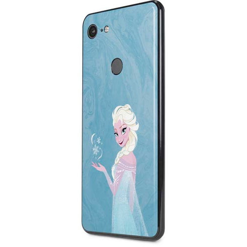 Disney Frozen Ice Blue Elsa Art Google Pixel 3 XL Skin