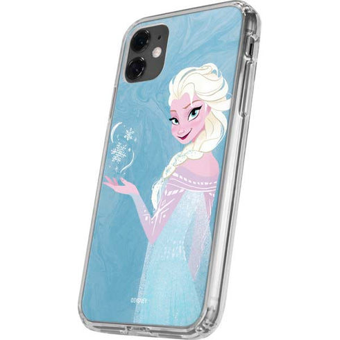 Disney Frozen Ice Blue Elsa Art iPhone 11 Clear Case