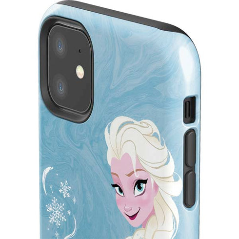 Disney Frozen Ice Blue Elsa Art iPhone 11 Impact Case