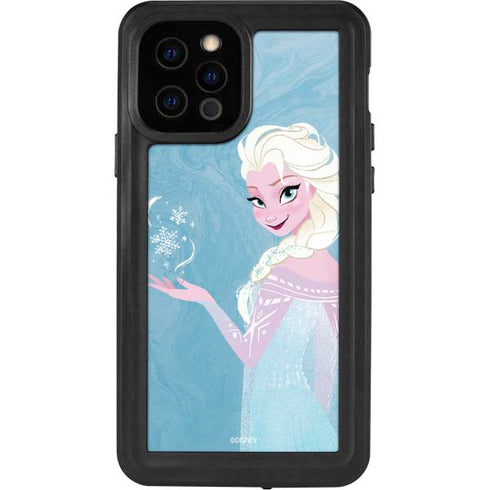 Disney Frozen Ice Blue Elsa Art iPhone 12 Pro Waterproof Case