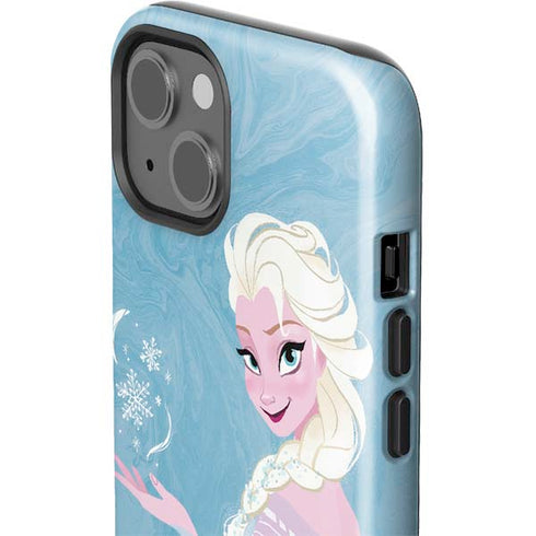 Disney Frozen Ice Blue Elsa Art iPhone 14 Plus Impact Case