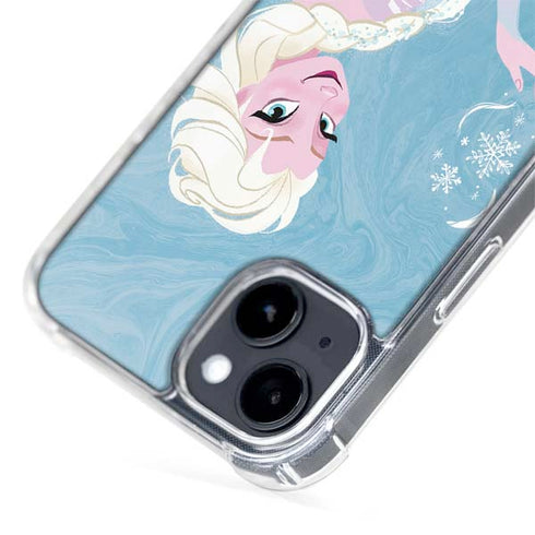 Disney Frozen Ice Blue Elsa Art iPhone 15 MagSafe Case