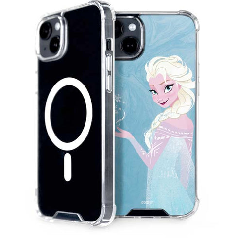 Disney Frozen Ice Blue Elsa Art iPhone 14 Plus MagSafe Case