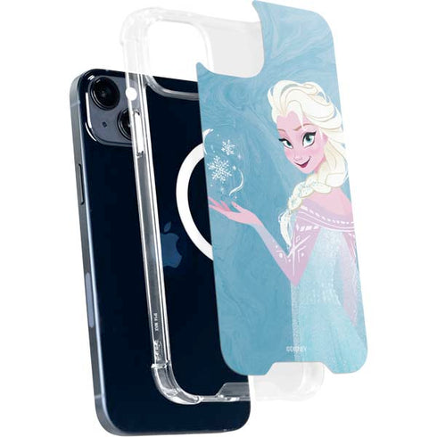 Disney Frozen Ice Blue Elsa Art iPhone 14 Plus MagSafe Case