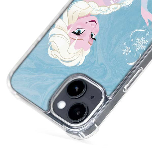 Disney Frozen Ice Blue Elsa Art iPhone 14 Plus MagSafe Case
