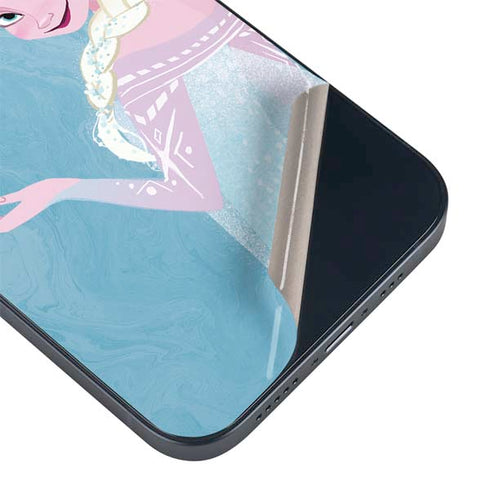 Disney Frozen Ice Blue Elsa Art iPhone 14 Plus Skin