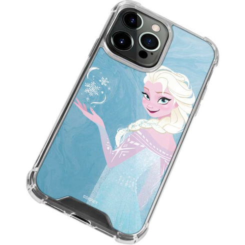 Disney Frozen Ice Blue Elsa Art iPhone 15 Pro Clear Case
