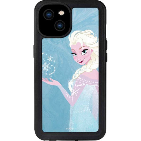 Disney Frozen Ice Blue Elsa Art iPhone 15 Plus Waterproof Case