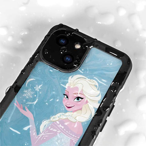 Disney Frozen Ice Blue Elsa Art iPhone 15 Plus Waterproof Case