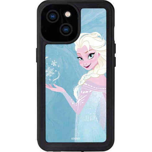 Disney Frozen Ice Blue Elsa Art iPhone 15 Waterproof Case