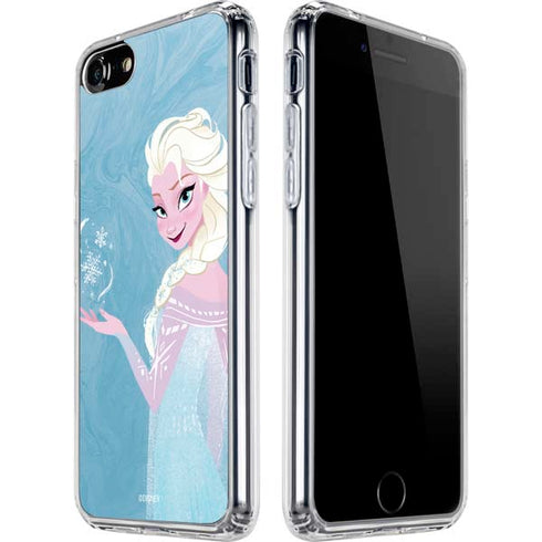 Disney Frozen Ice Blue Elsa Art iPhone SE (2nd & 3rd Gen) Clear Case