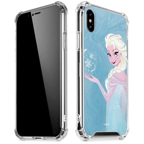 Disney Frozen Ice Blue Elsa Art iPhone XS Max Clear Case