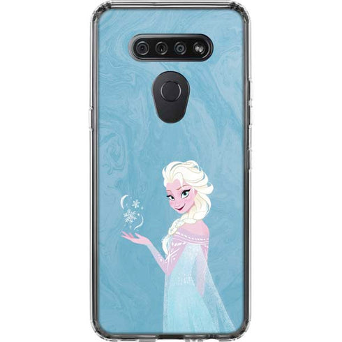 Disney Frozen Ice Blue Elsa Art LG K51/Q51 Clear Case